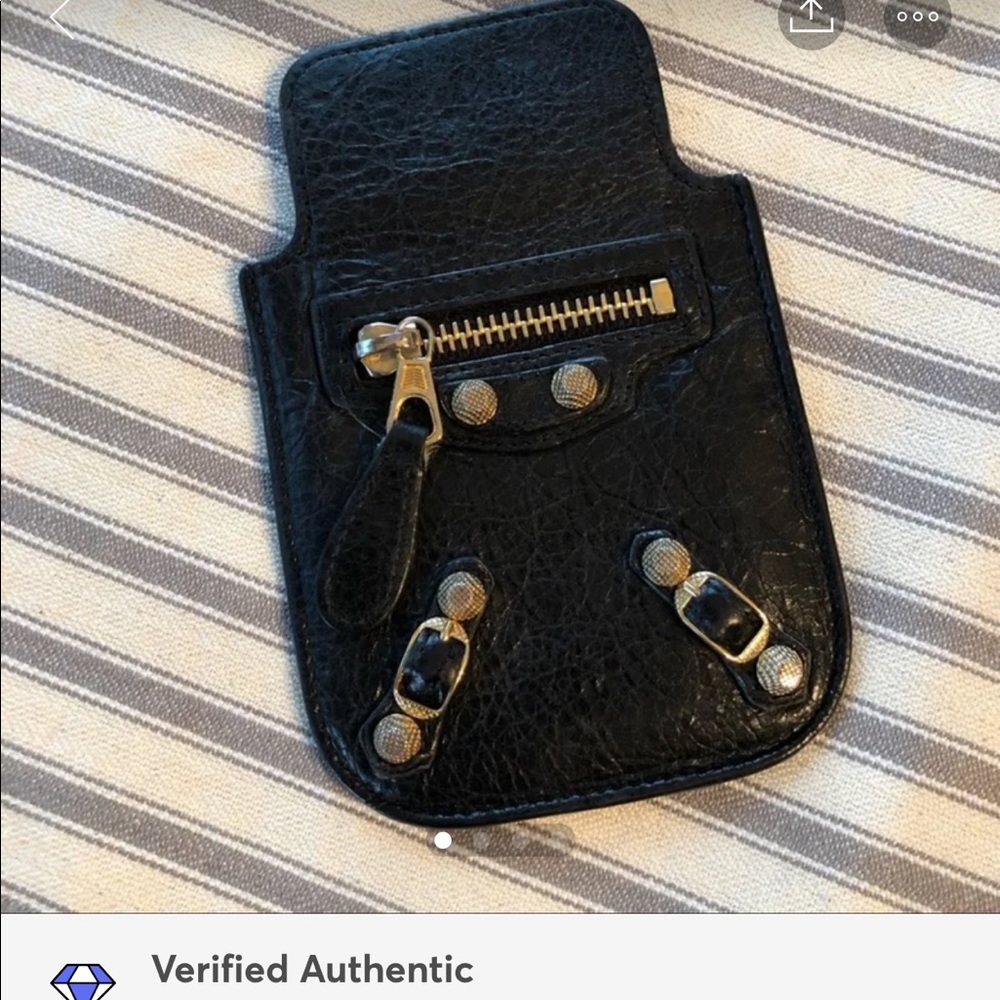 Balenciaga Moto Card Holder in BLACK - Picture 5 of 5